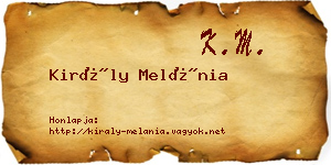 Király Melánia névjegykártya